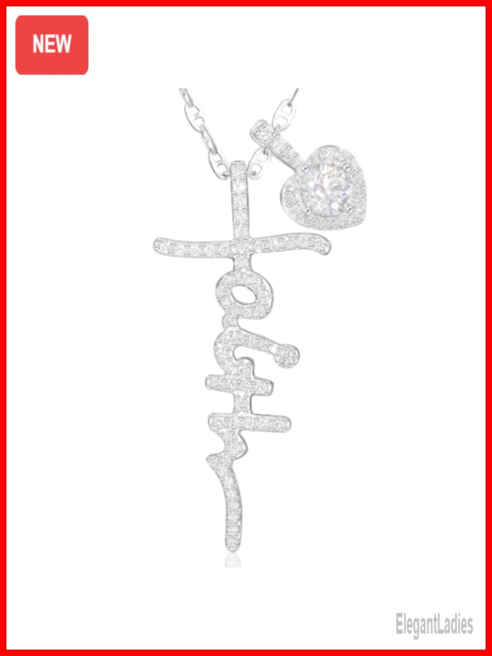 Moissanite Cross Necklace 925 Sterling Silver 14K Gold Plated Dainty Christian